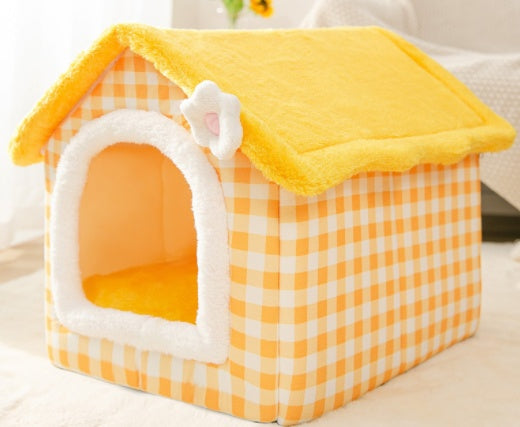 Foldable Dog House Pet Cat Bed Winter Dog