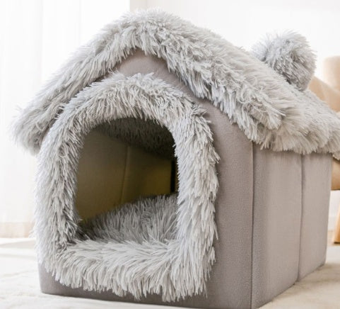 Foldable Dog House Pet Cat Bed Winter Dog
