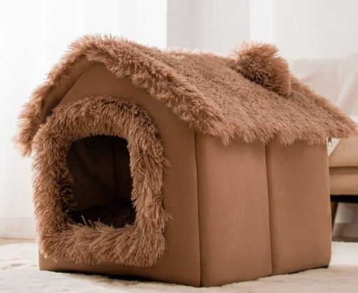 Foldable Dog House Pet Cat Bed Winter Dog