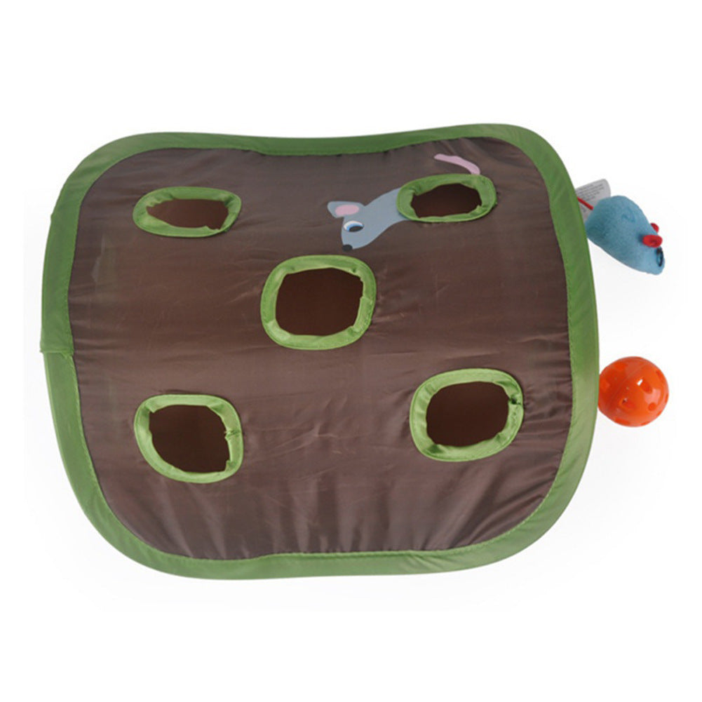 Cute Pet Cat Interactive Hide Seek Game 9 Holes Tunnel