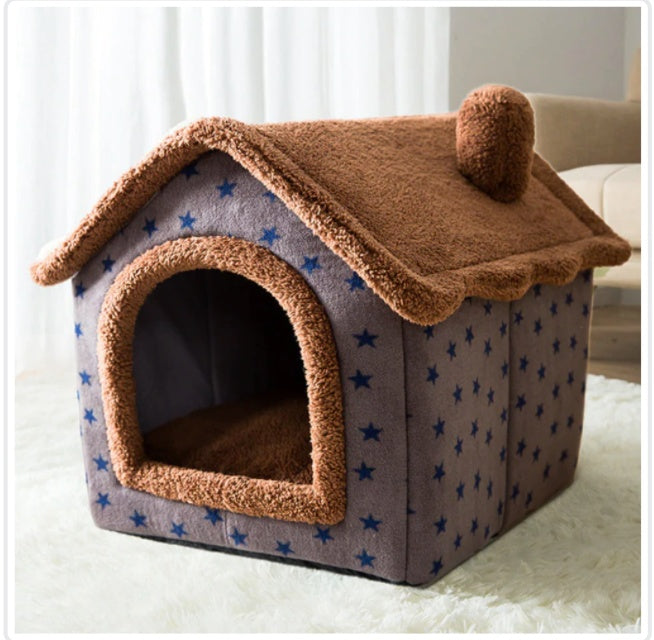 Foldable Dog House Pet Cat Bed Winter Dog