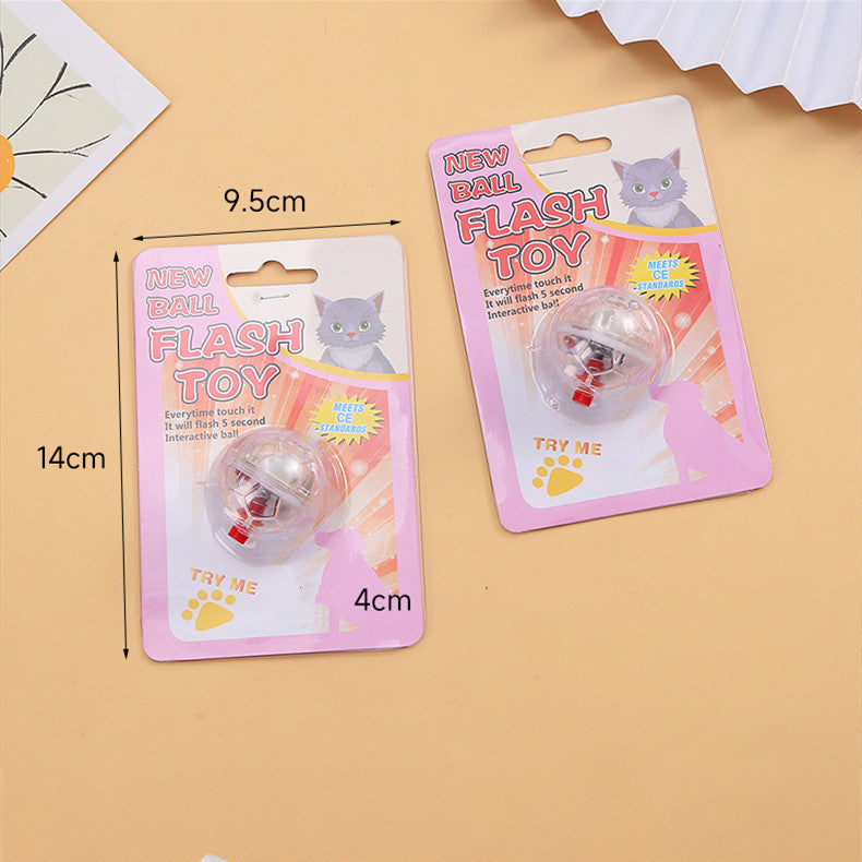Glowing Transparent Plastic Ball Pet Interactive Toy