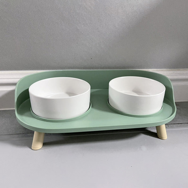 Pet Cervical Vertebra Double Bowl