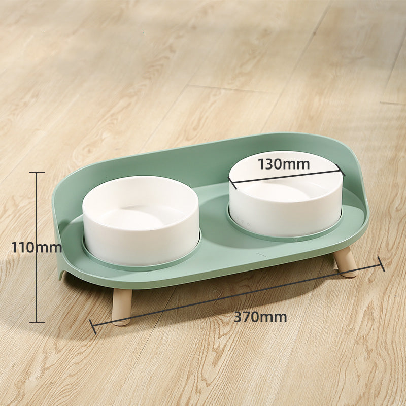 Pet Cervical Vertebra Double Bowl