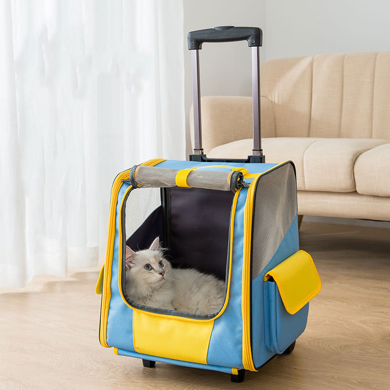 Portable Pet Trolley Backpack