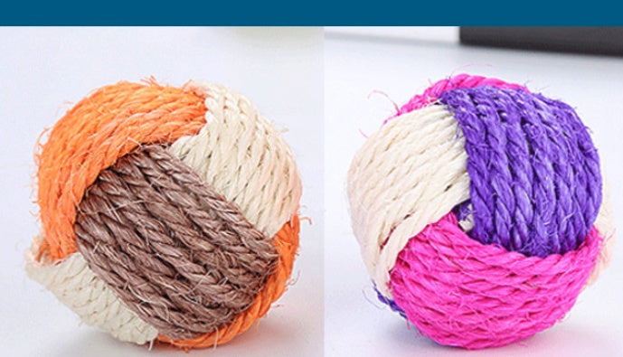 Cat Toy Three-color Sisal Ball