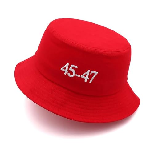 MAGA Bucket Hat, Trump 2024 Hat Make America Great Again Donald Trump Slogan Cap Unisex Outdoor 3D Embroidery Flat Top Cap