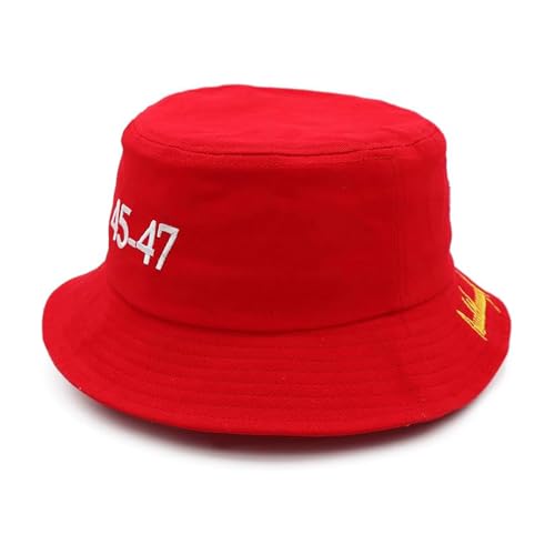 MAGA Bucket Hat, Trump 2024 Hat Make America Great Again Donald Trump Slogan Cap Unisex Outdoor 3D Embroidery Flat Top Cap