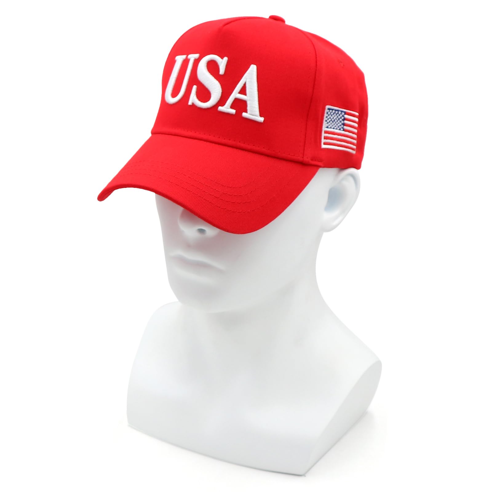 Trump 2024 45-47 Flag Hat Donald Trump Hat 3D USA Embroidery Adjustable Baseball Cap