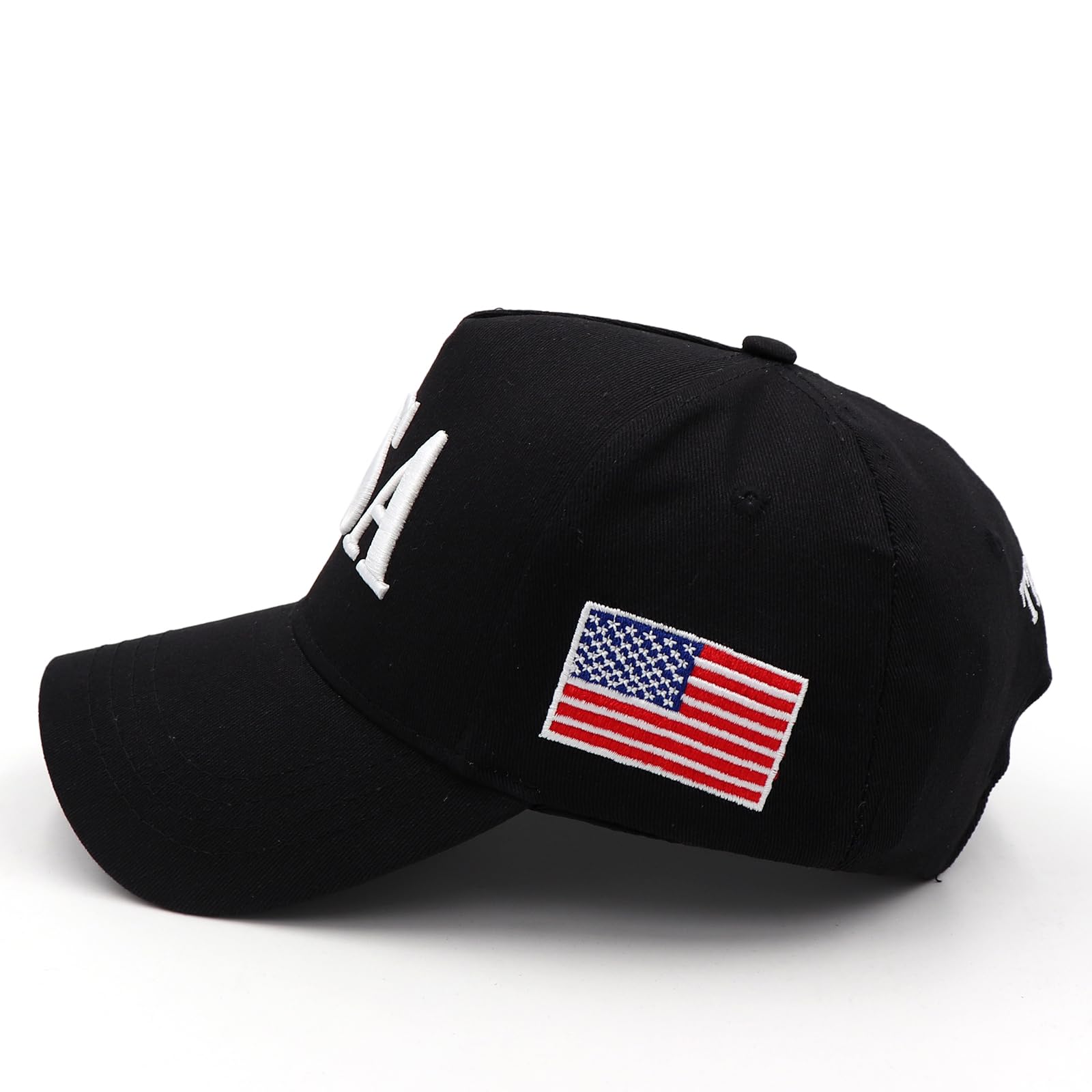 Trump 2024 45-47 Flag Hat Donald Trump Hat 3D USA Embroidery Adjustable Baseball Cap