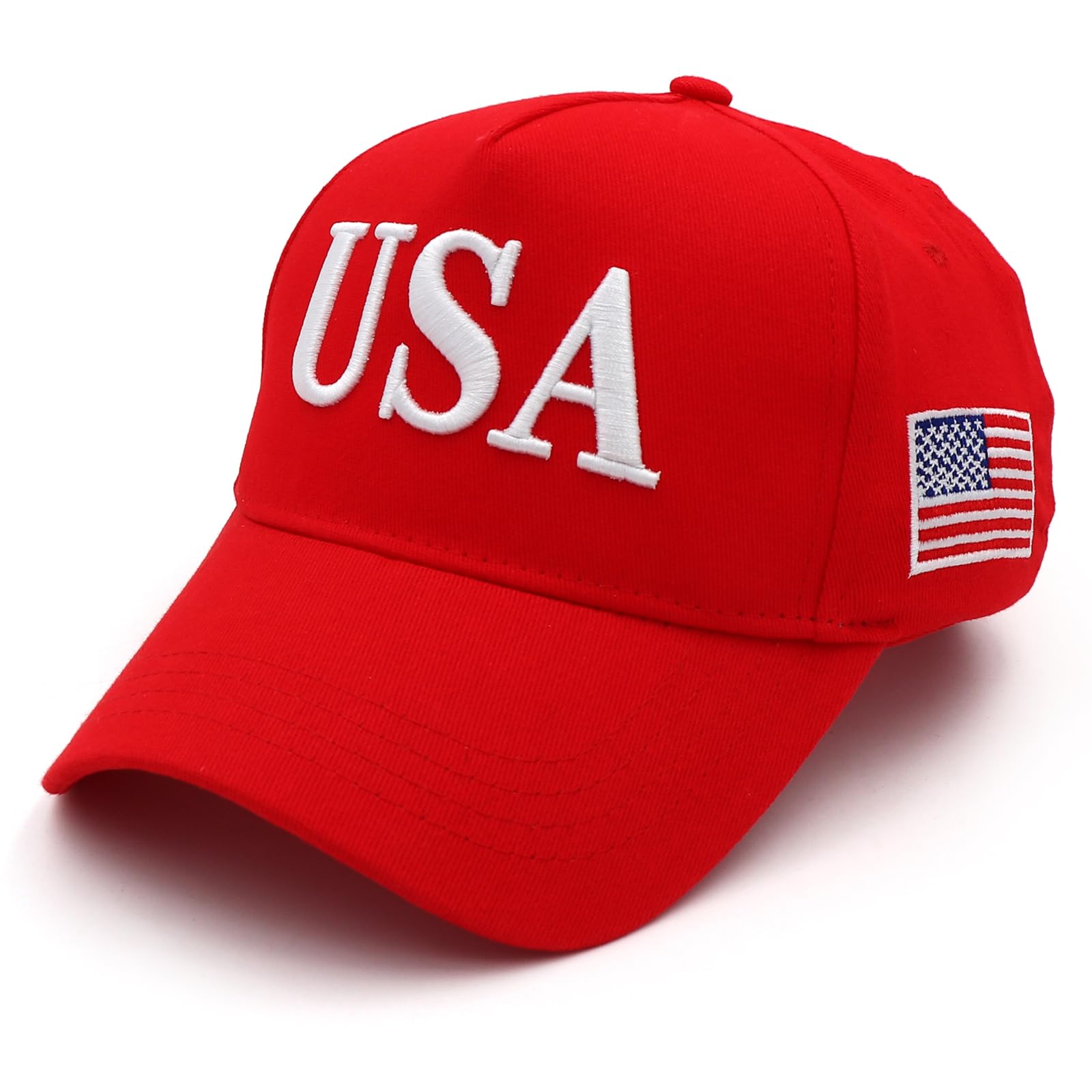 Trump 2024 45-47 Flag Hat Donald Trump Hat 3D USA Embroidery Adjustable Baseball Cap