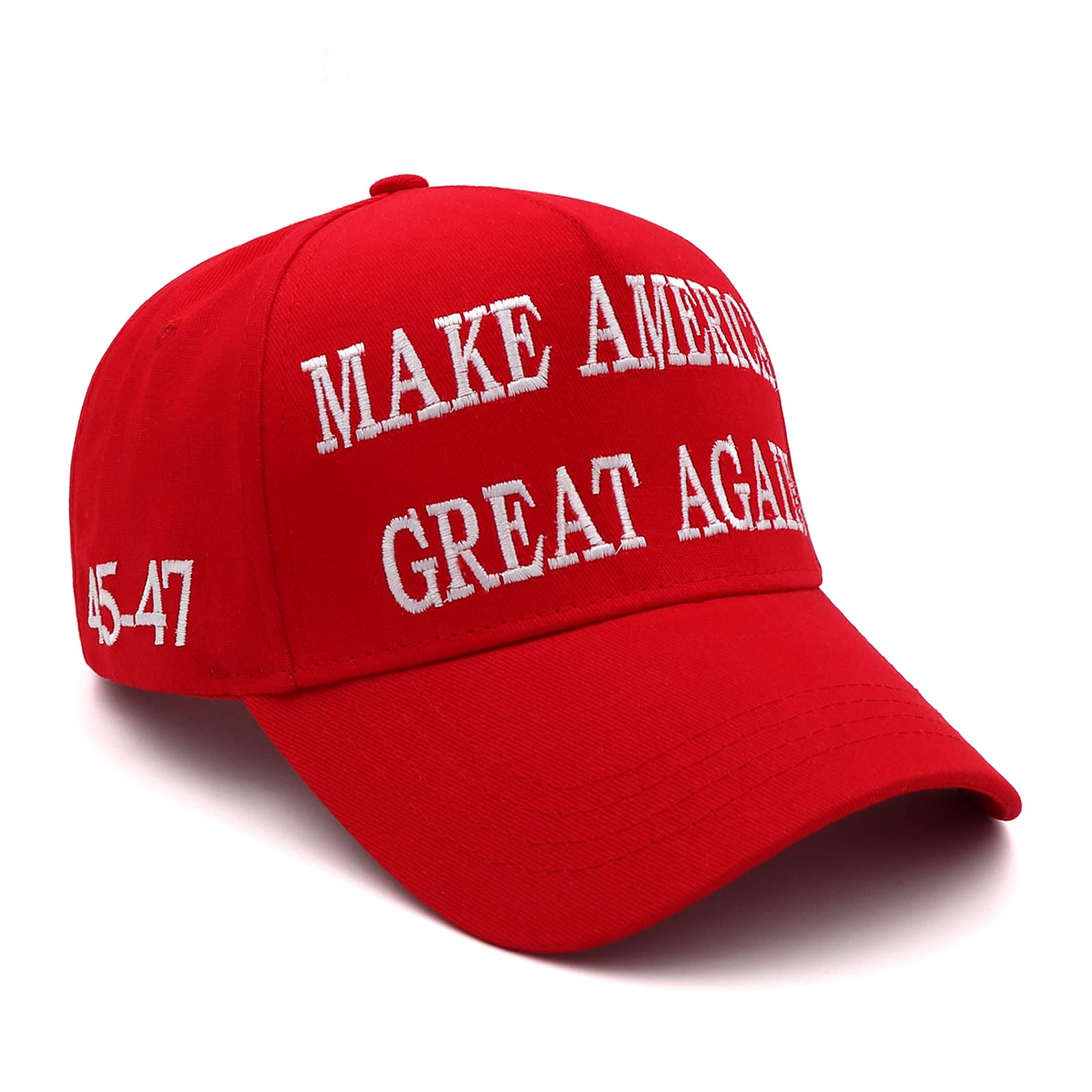 Trump 2024 45-47 Flag Hat Donald Trump Hat 3D USA Embroidery Adjustable Baseball Cap