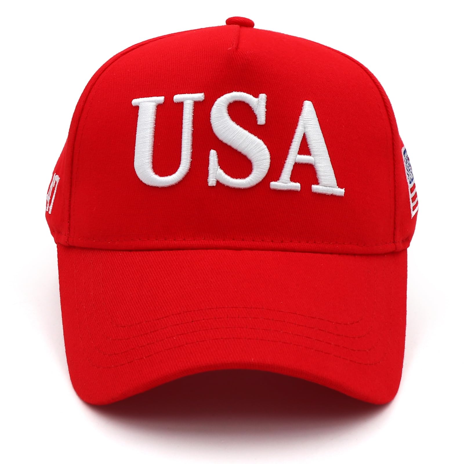 Trump 2024 45-47 Flag Hat Donald Trump Hat 3D USA Embroidery Adjustable Baseball Cap